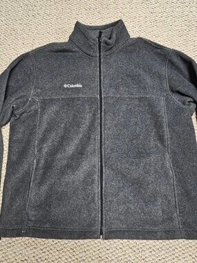 Columbia Fleece Jacket Womens XXL Gray Full Zip Outdoor Hiking
